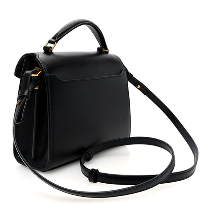 Saint Laurent Grain de Poudre Mini Classic Monogram Cassandra Top Handle Black 3 of 9