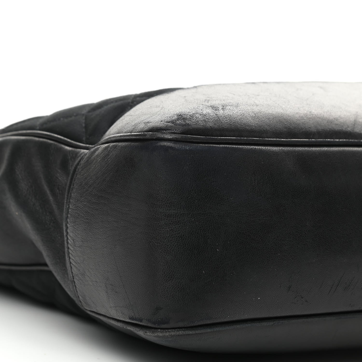 Chanel Satin Lambskin Quilted Shopping Tote Black 9 of 11