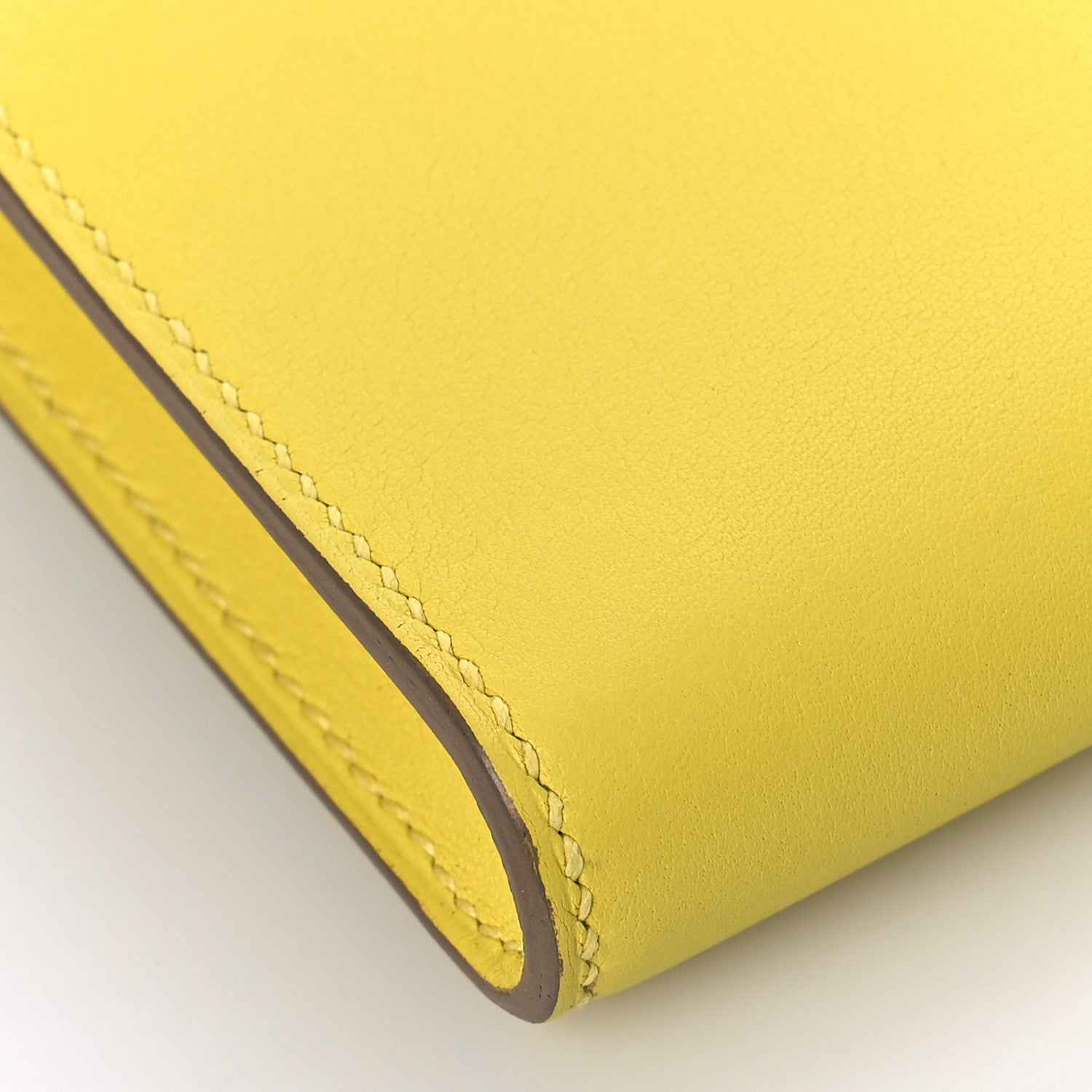 Hermes Swift Kelly Cut Clutch Pochette Lime 7 of 9