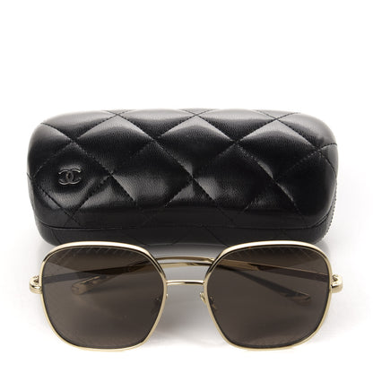 Chanel Square Sunglasses 4252 Gold 8 of 8