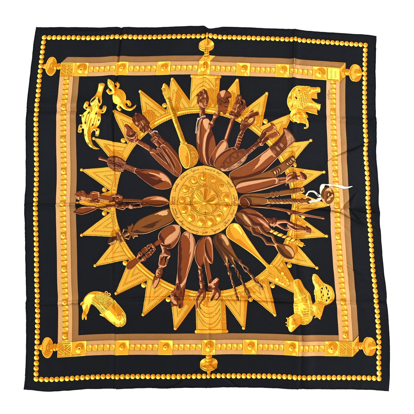 Silk Cuillers d'Afrique Scarf 90