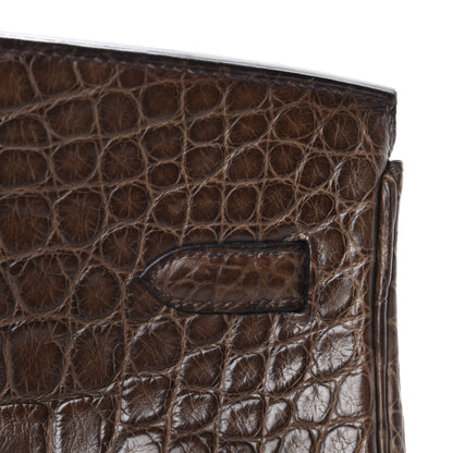Hermes Matte Alligator Birkin 40 Chocolate 11 of 35