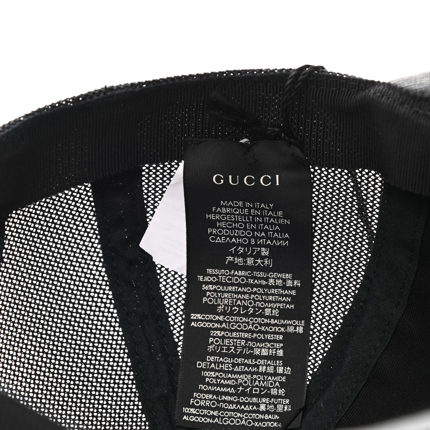 Gucci GG Supreme Monogram Eagle Print Baseball Hat XS Black 9 of 10