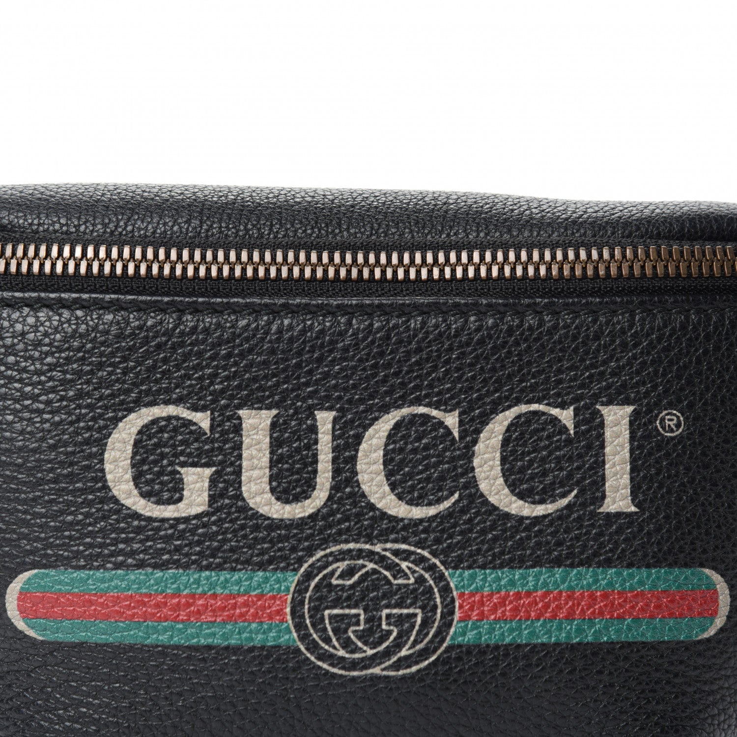 Gucci Grained Calfskin Small Logo Belt Bag Black 11 of 11