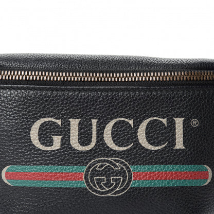 Gucci Grained Calfskin Small Logo Belt Bag Black 11 of 11