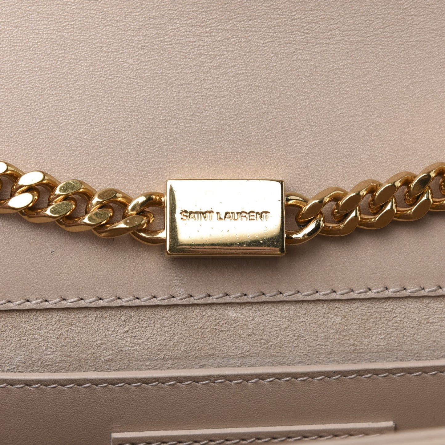 Smooth Calfskin Medium Classic Monogram Kate Tassel Satchel Nude Powder