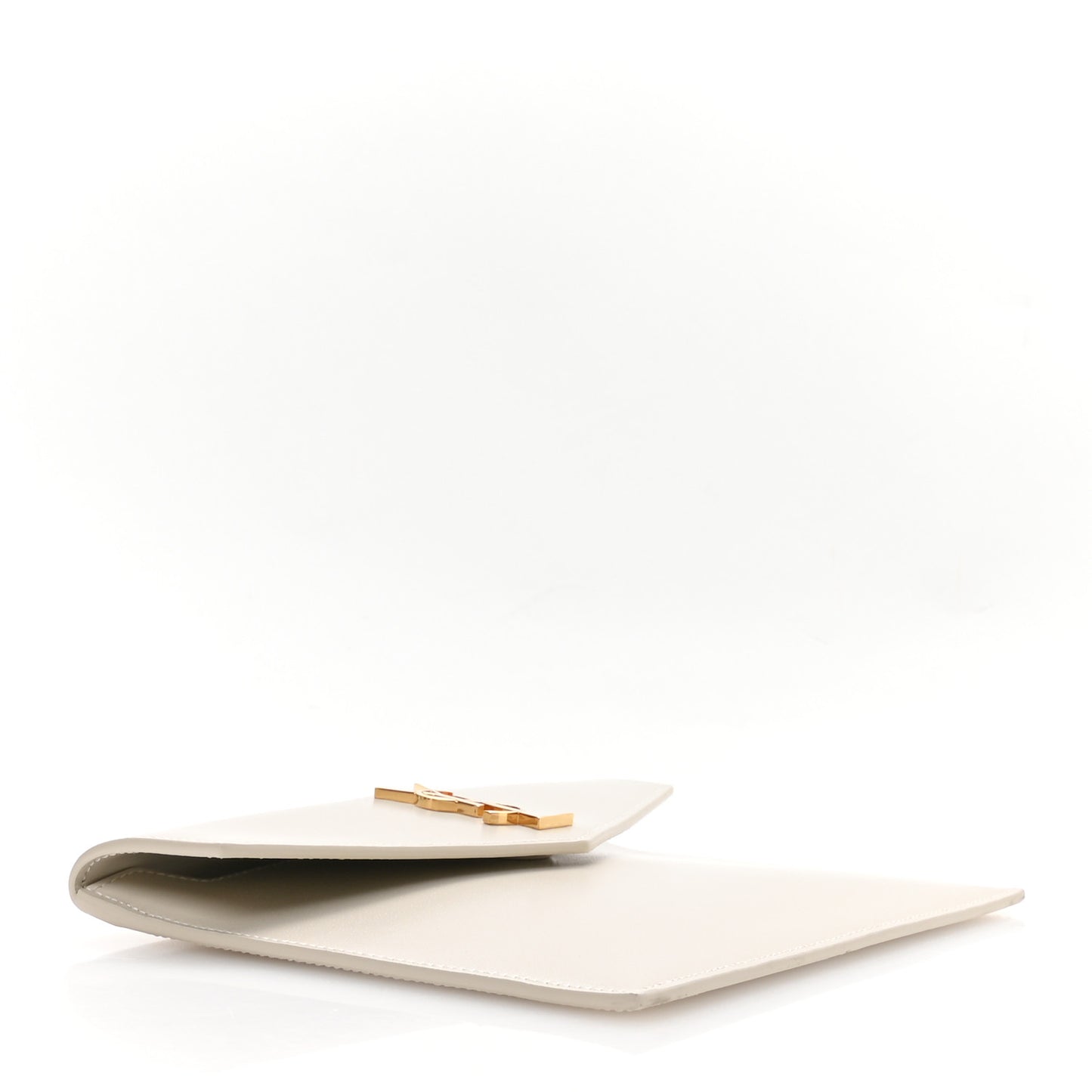 Smooth Shiny Calfskin Monogram Uptown Baby Pouch Crema Soft