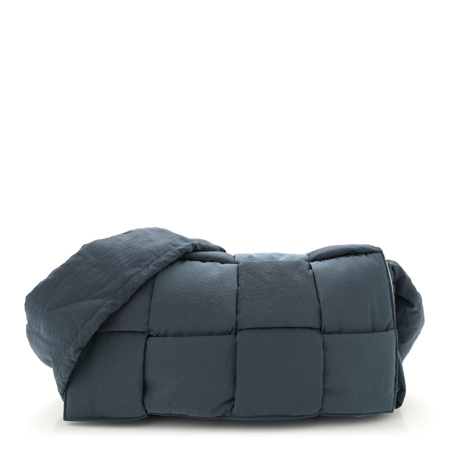 Nylon Intrecciato Padded Tech Cassette Bag Deep Blue Pale Blue