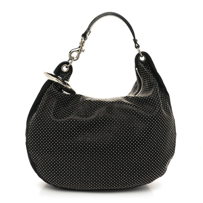 Jimmy Choo Deerskin Studded Solar Hobo Black 1 of 11