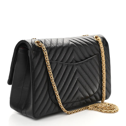 Chanel Aged Calfskin Chevron Quilted 2.55 Reissue 226 Flap Black 3 of 13
