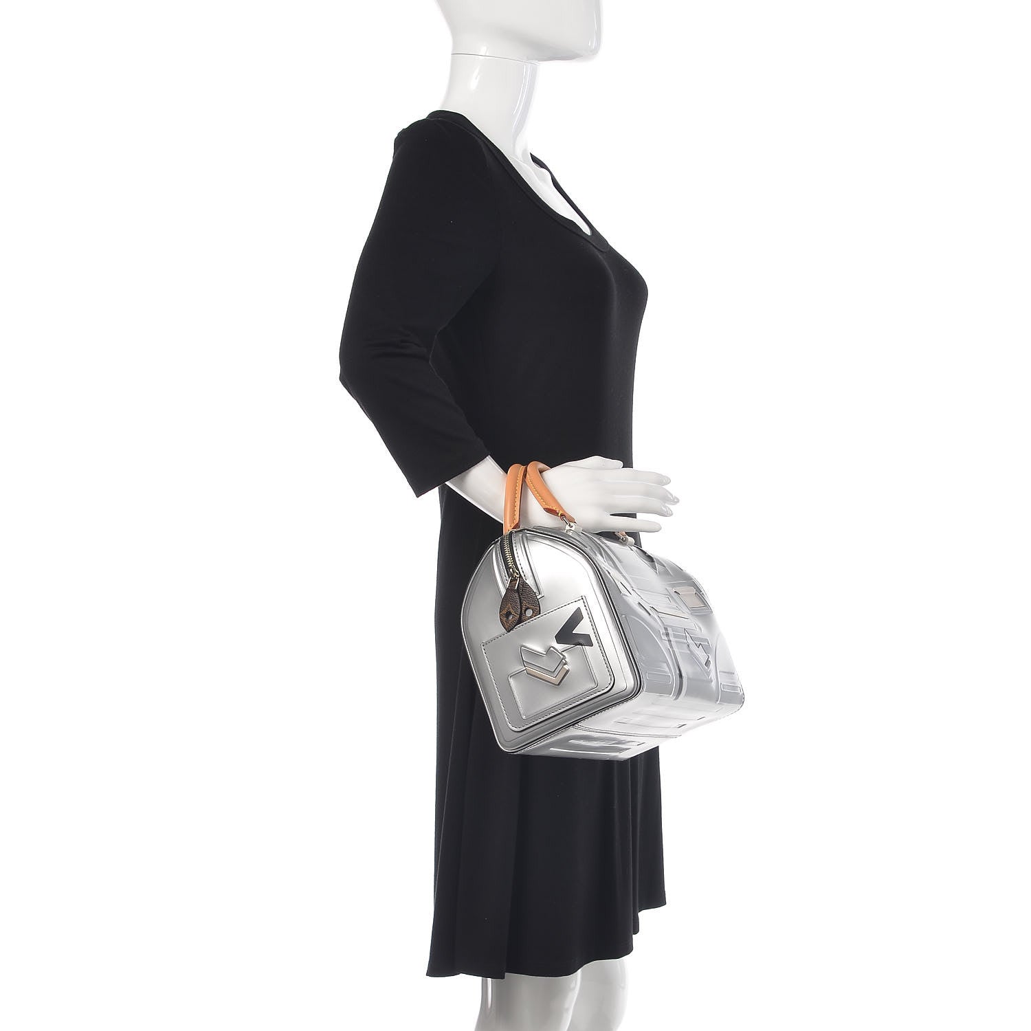Louis Vuitton Epi Spaceship Embossed Speedy 25 Silver 2 of 9