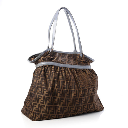 Fendi Nylon Zucca Patent Large Chef Shopper Tote Blue 3 of 9