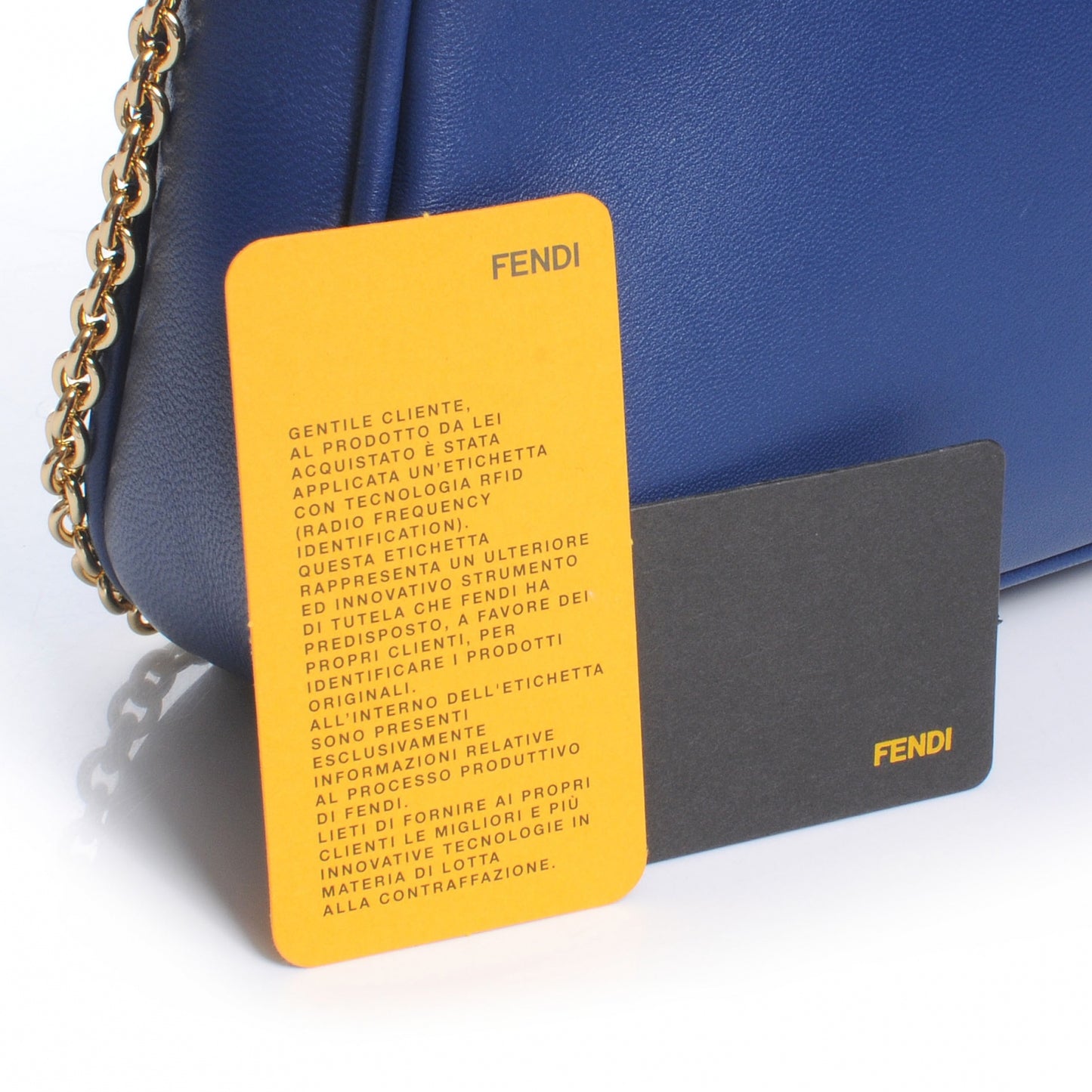 Nappa Fendista Pouchette Crossbody Iris