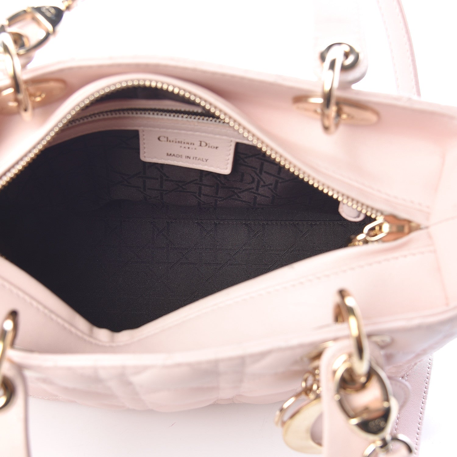 Christian Dior Lambskin Cannage Medium Lady Dior Light Pink 6 of 10