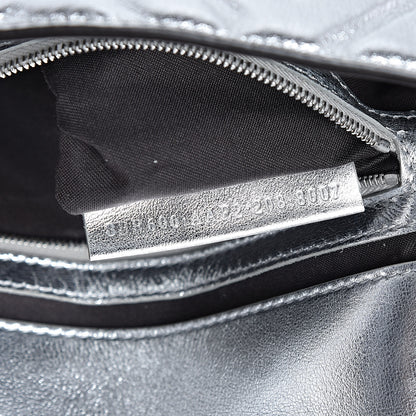 Fendi Vitello Catalan Mirror FF 1974 Embossed Baguette Argento 7 of 11