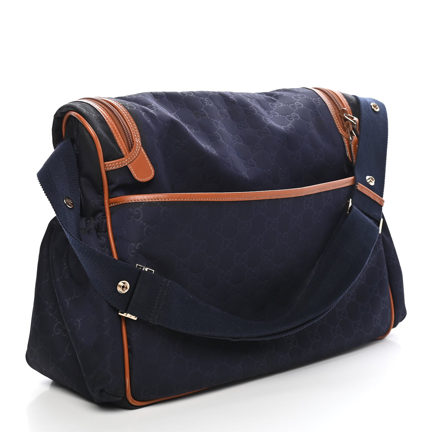 Gucci Nylon Monogram Light Diaper Bag Blue 3 of 11