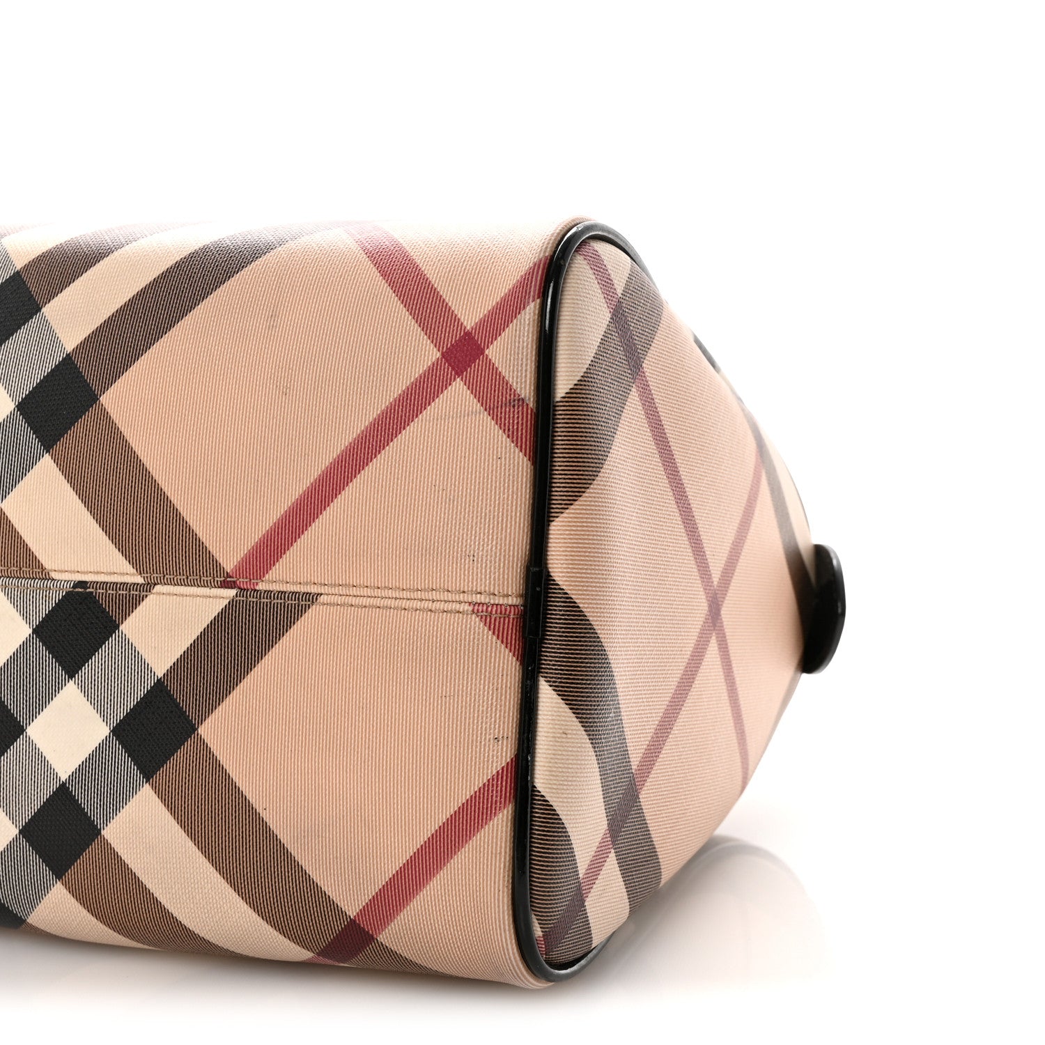 Burberry Nova Check Patent Small Chester Bowling Bag Black 9 of 9