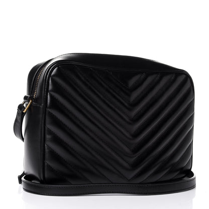 Saint Laurent Calfskin Matelasse Monogram Lou Camera Bag Black 2 of 5