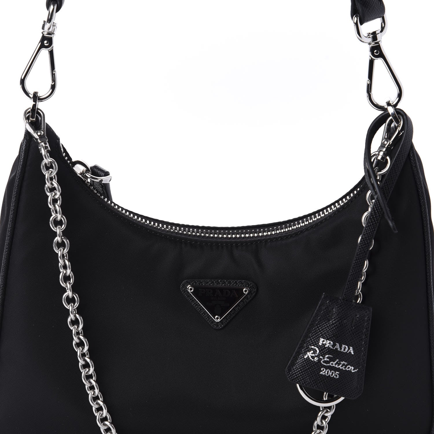 Prada Nylon Re-Edition 2005 Shoulder Bag Black 10 of 11