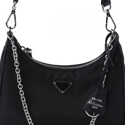 Prada Nylon Re-Edition 2005 Shoulder Bag Black 10 of 11