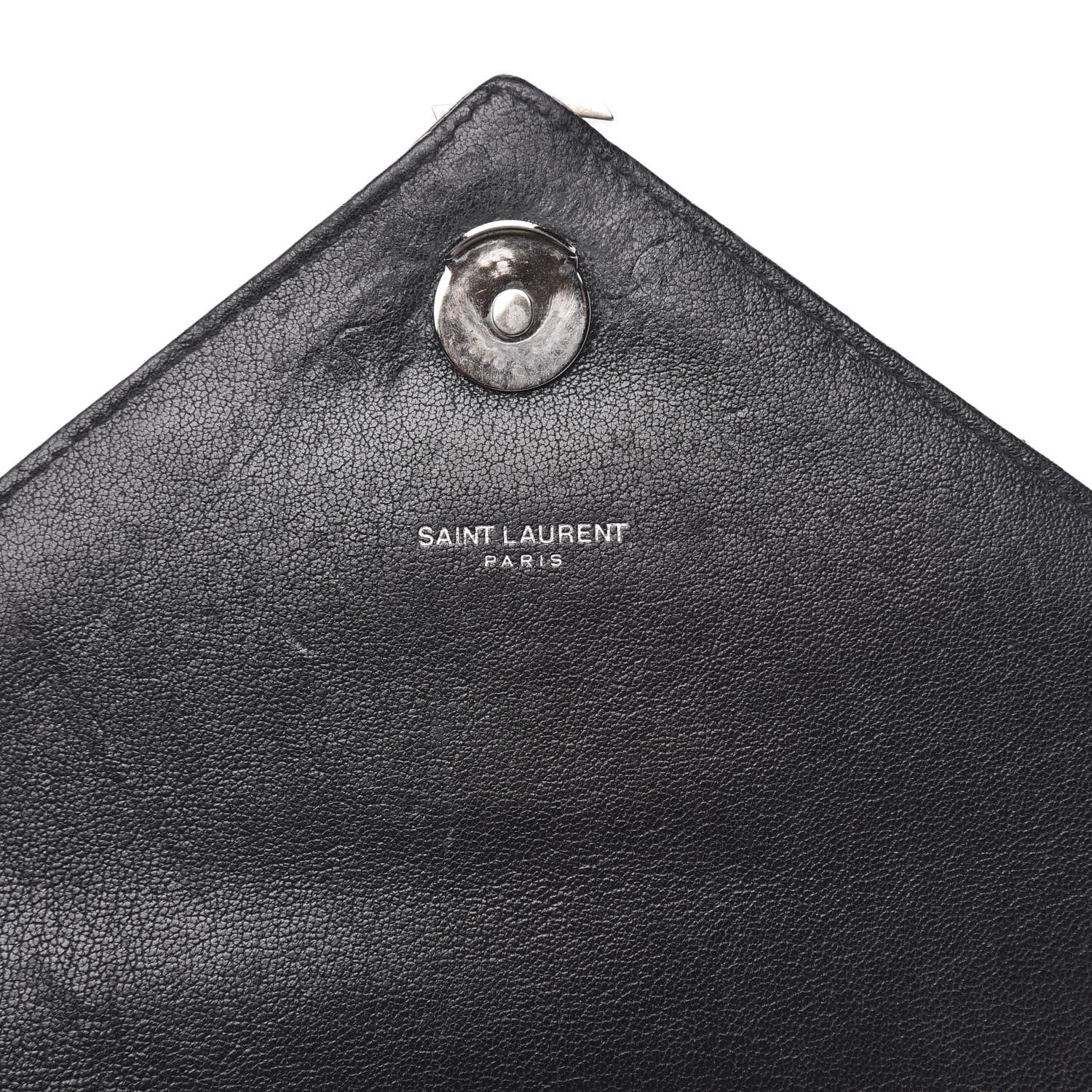 Saint Laurent Sheepskin Matelasse Chevron Monogram Medium College Bag Black 6 of 15