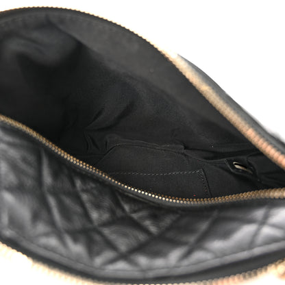 Chanel Calfskin Quilted Banane Waist Bag Fanny Pack Black 5 of 11