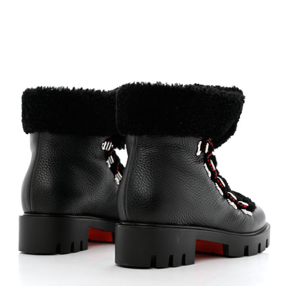 Christian Louboutin Calfskin Shearling Edelvizir 70 Desert Boots 37 Black 4 of 8