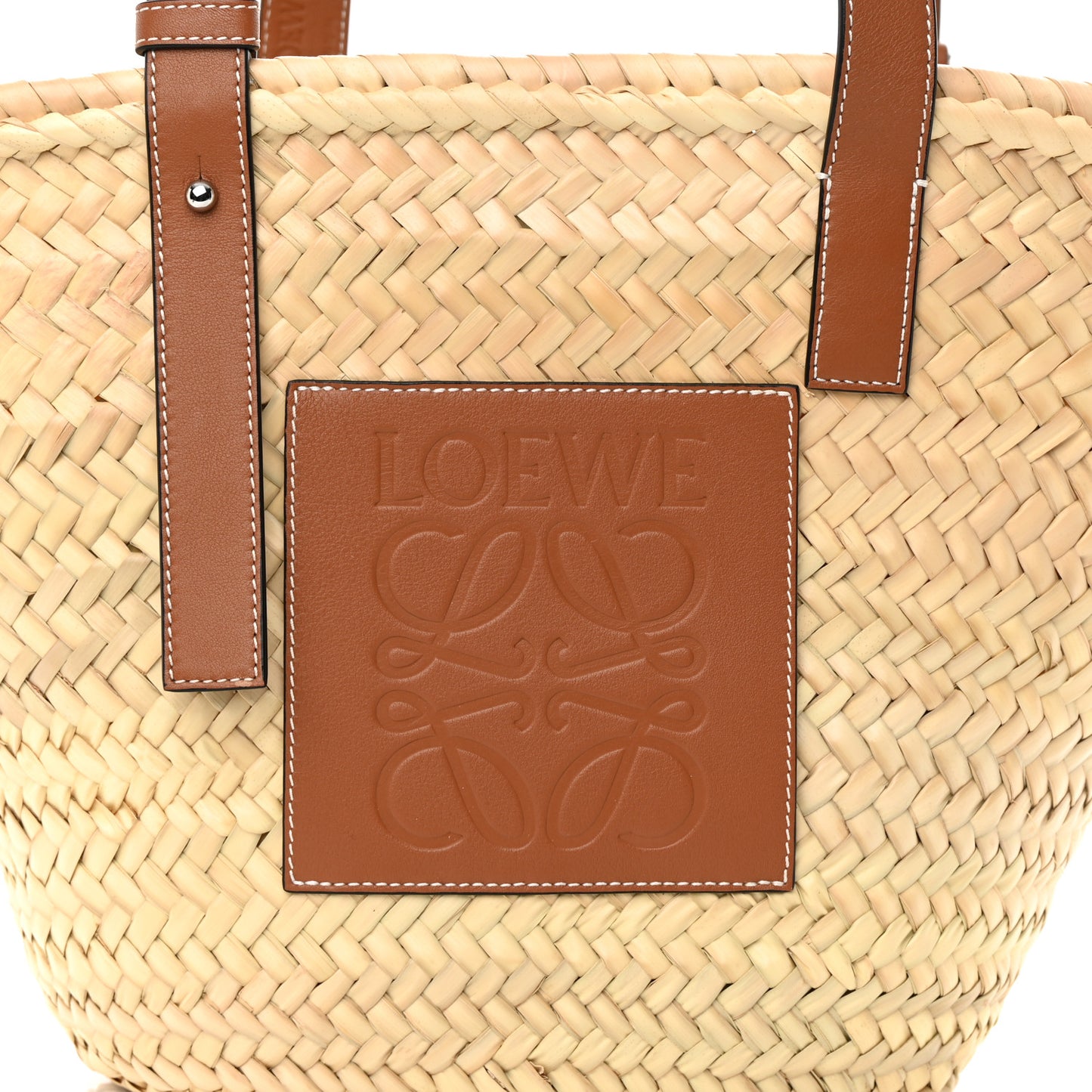 Raffia Basket Tote Bag Natural Tan