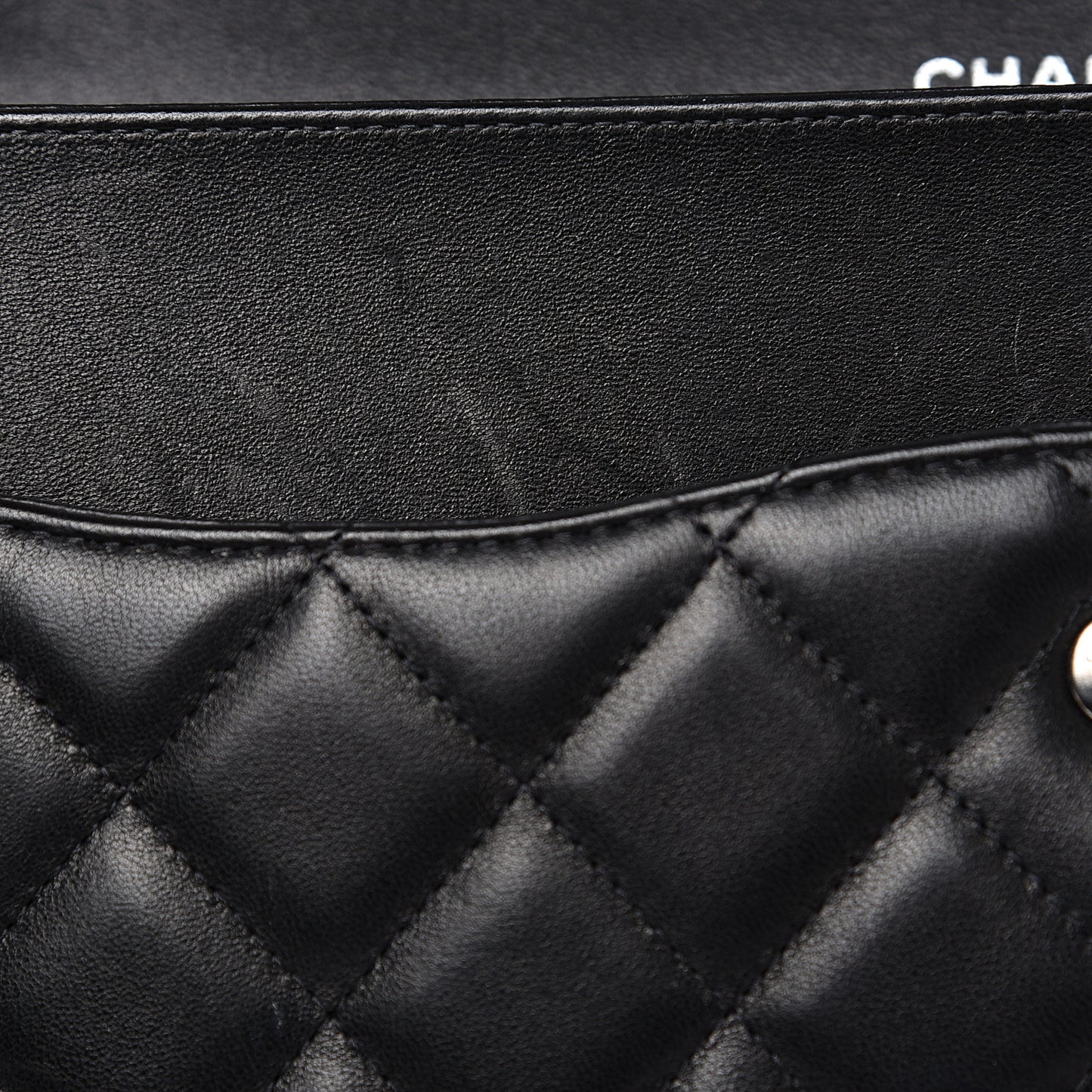 Lambskin Quilted Jumbo Double Flap So Black
