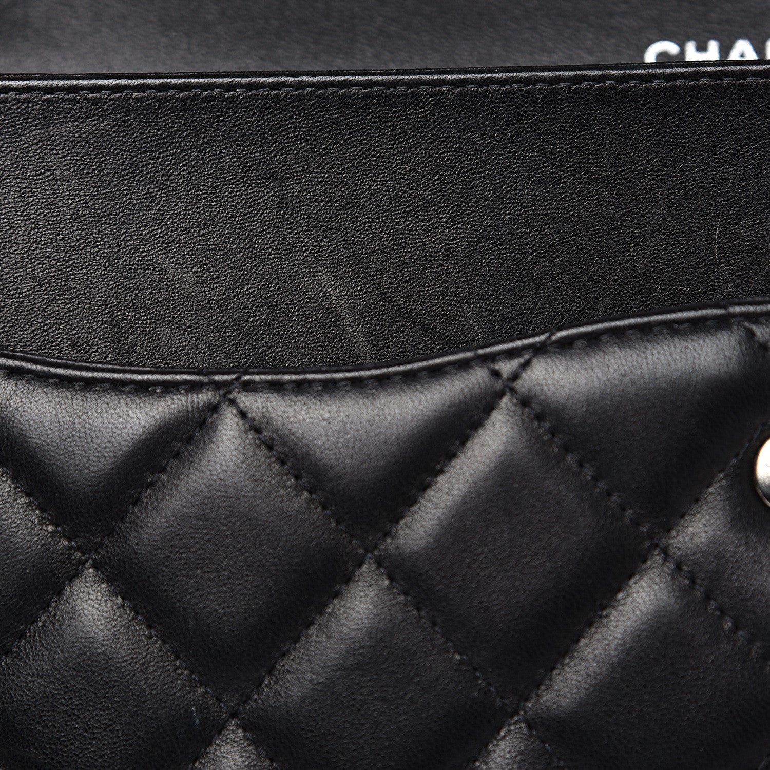 Chanel Lambskin Quilted Jumbo Double Flap So Black 15 of 19