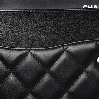Chanel Lambskin Quilted Jumbo Double Flap So Black 15 of 19