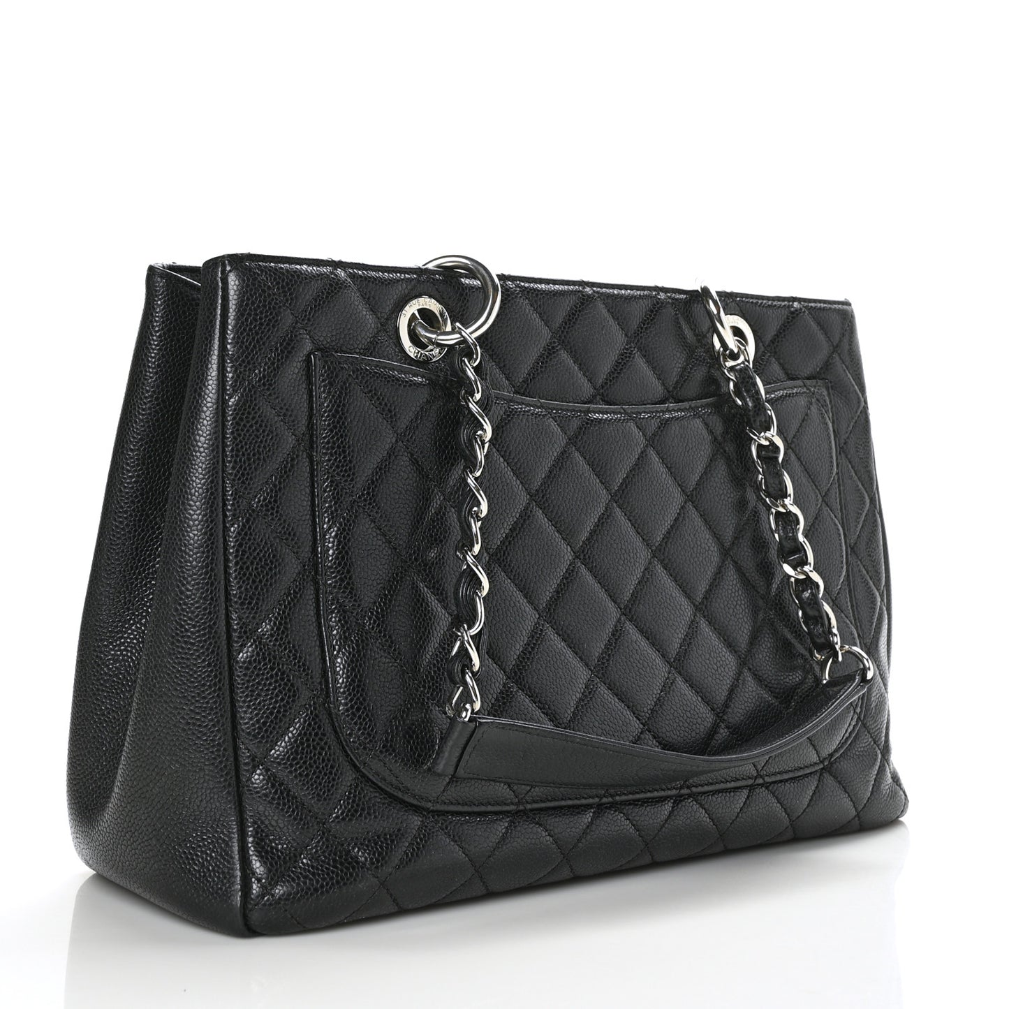 Caviar Quilted Grand Shopping Tote GST Black