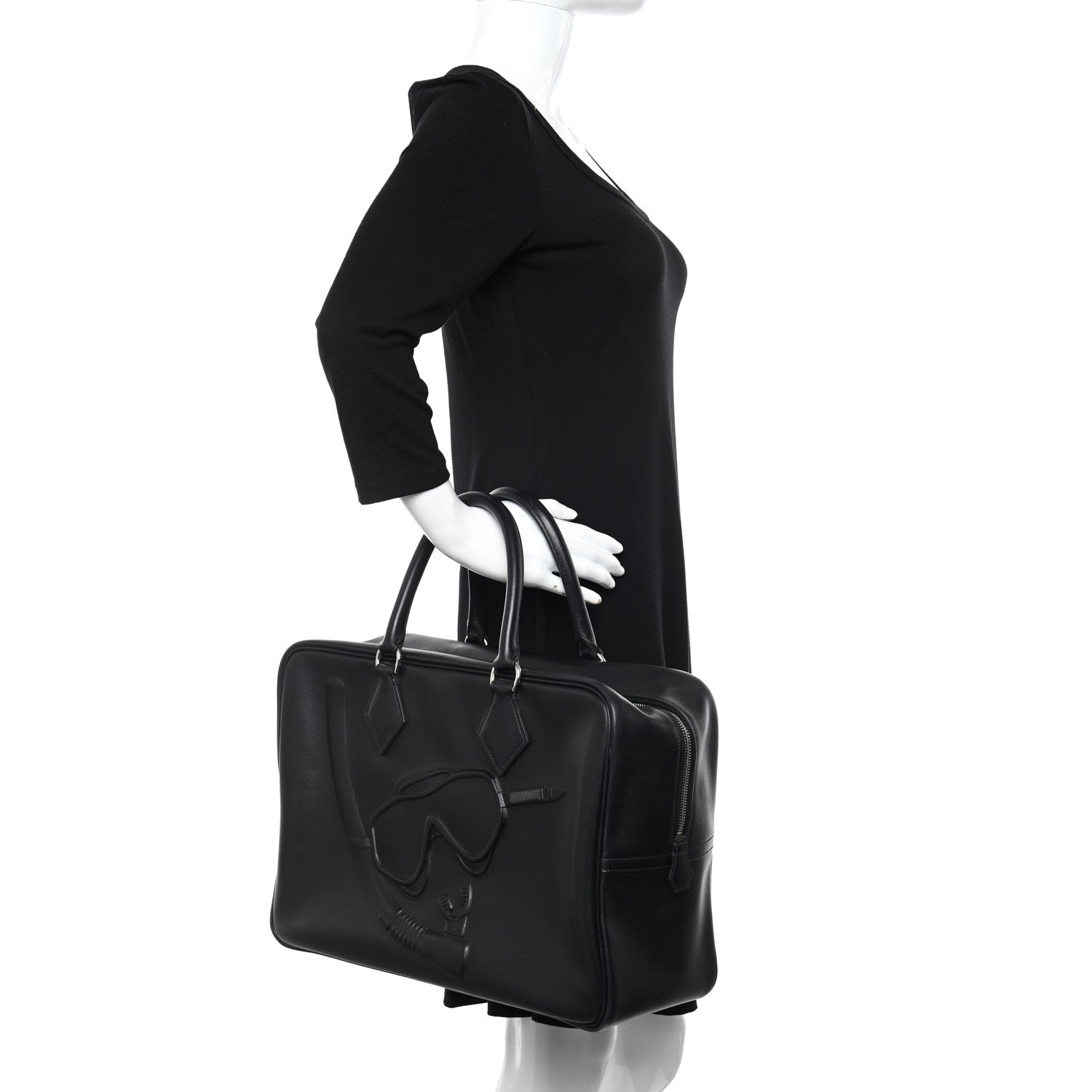 Hermes Evergrain Dr. No Plume 40 Black 2 of 9