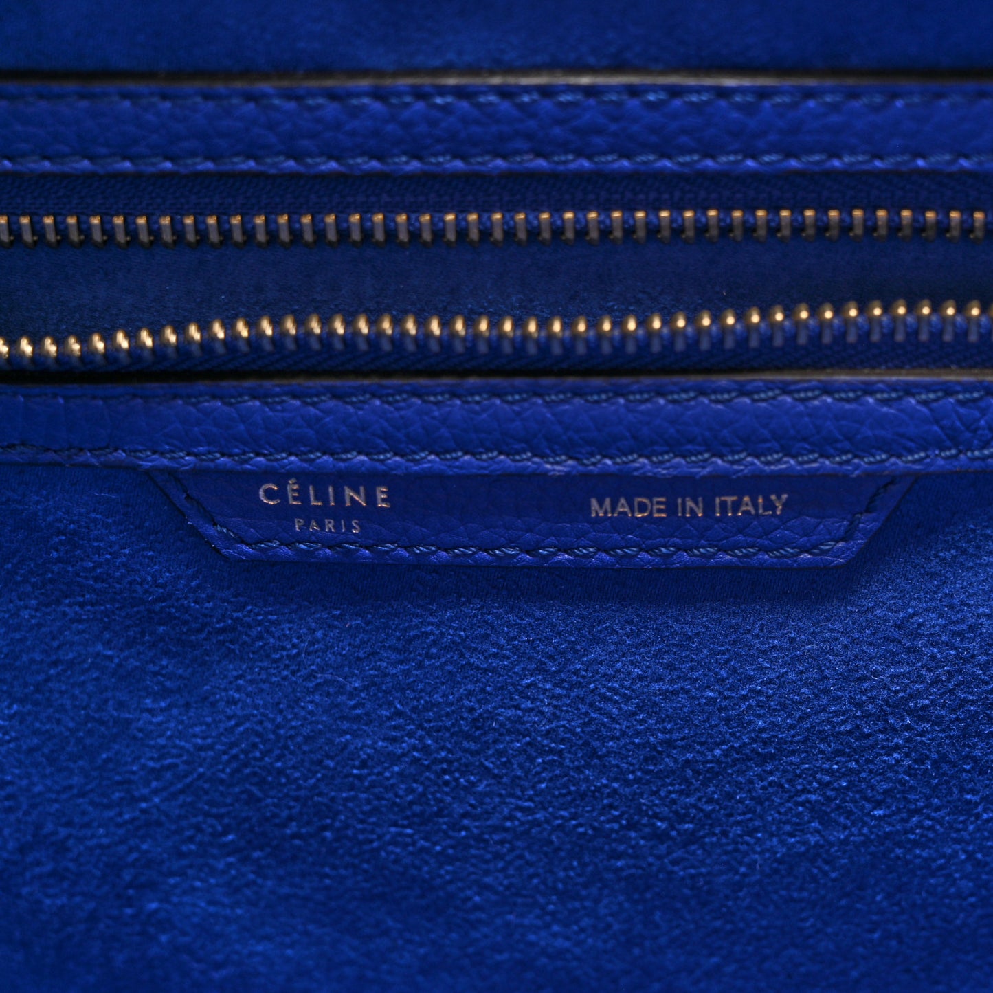 Drummed Calfskin Mini Luggage Indigo