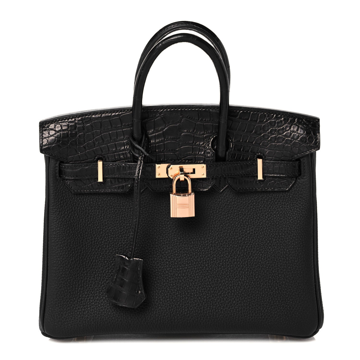 Hermes Togo Matte Alligator Birkin Touch 25 Black 1 of 11