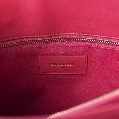 Saint Laurent Calfskin Small Sac De Jour Lipstick Fuchsia 12 of 14