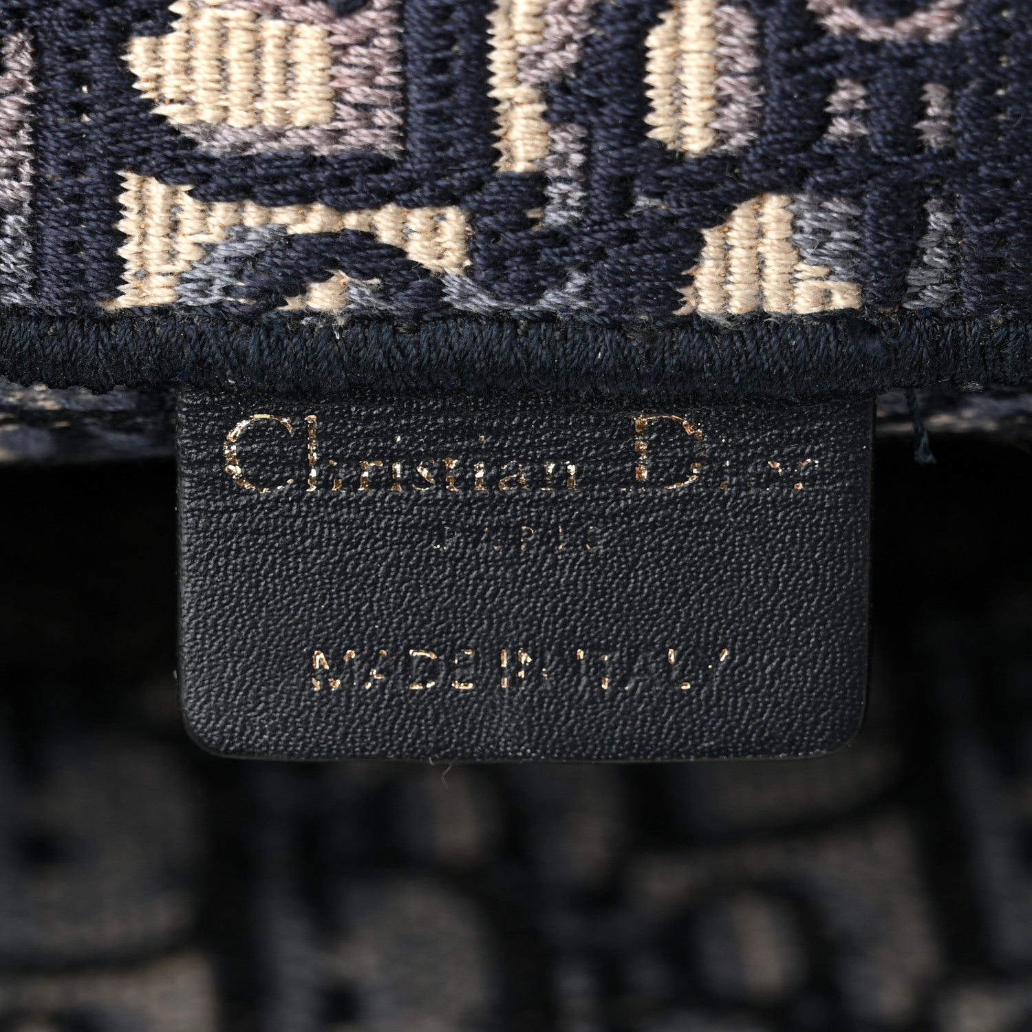 Christian Dior Oblique Medium Book Tote Blue Multicolor 6 of 12