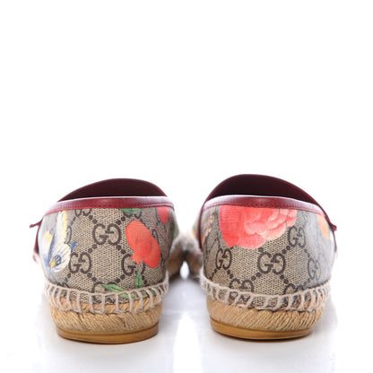 Gucci GG Supreme Monogram Tian Womens Espadrilles 35.5 Beige Multicolor Red 7 of 12