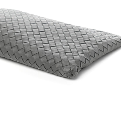 Bottega Veneta Nappa Intrecciato Flat Zip Biletto Pouch Light Grey 8 of 8