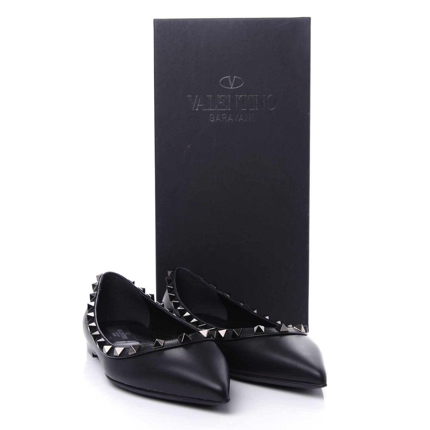 Valentino Garavani Nappa Rockstud Ballerina Flats 36.5 Black 11 of 11