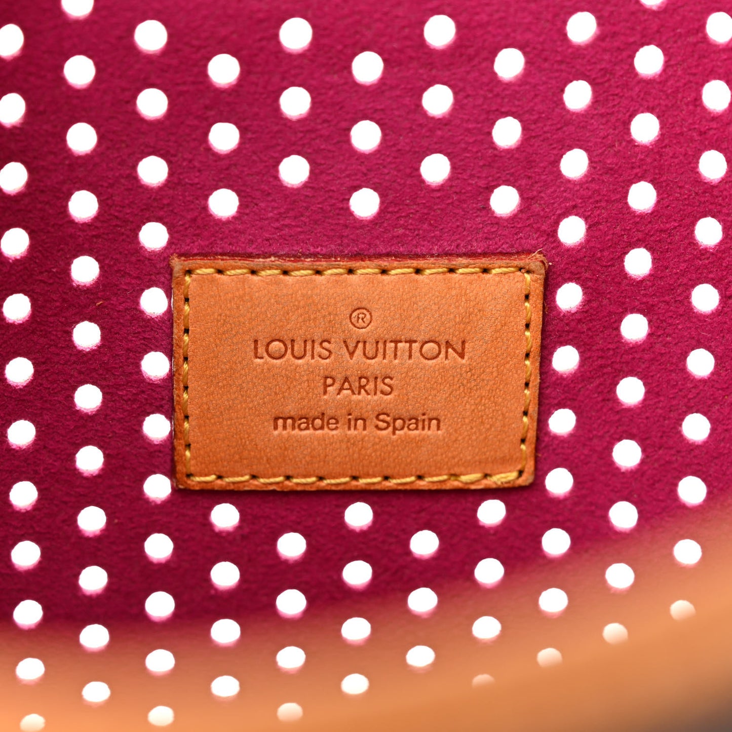 Monogram Perforated Musette Fuchsia