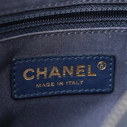 Chanel Lambskin Chevron Quilted Chain Around Camera Case Navy 7 of 12