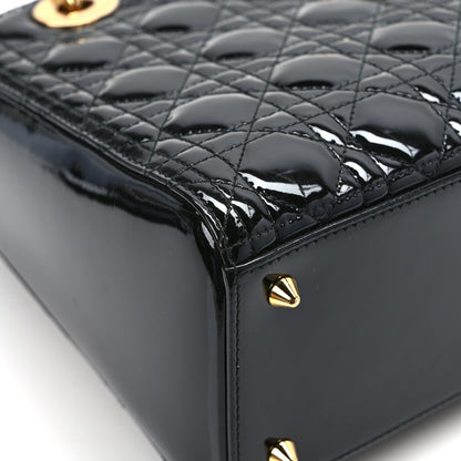 Christian Dior Patent Cannage Medium Lady Dior Black 11 of 12