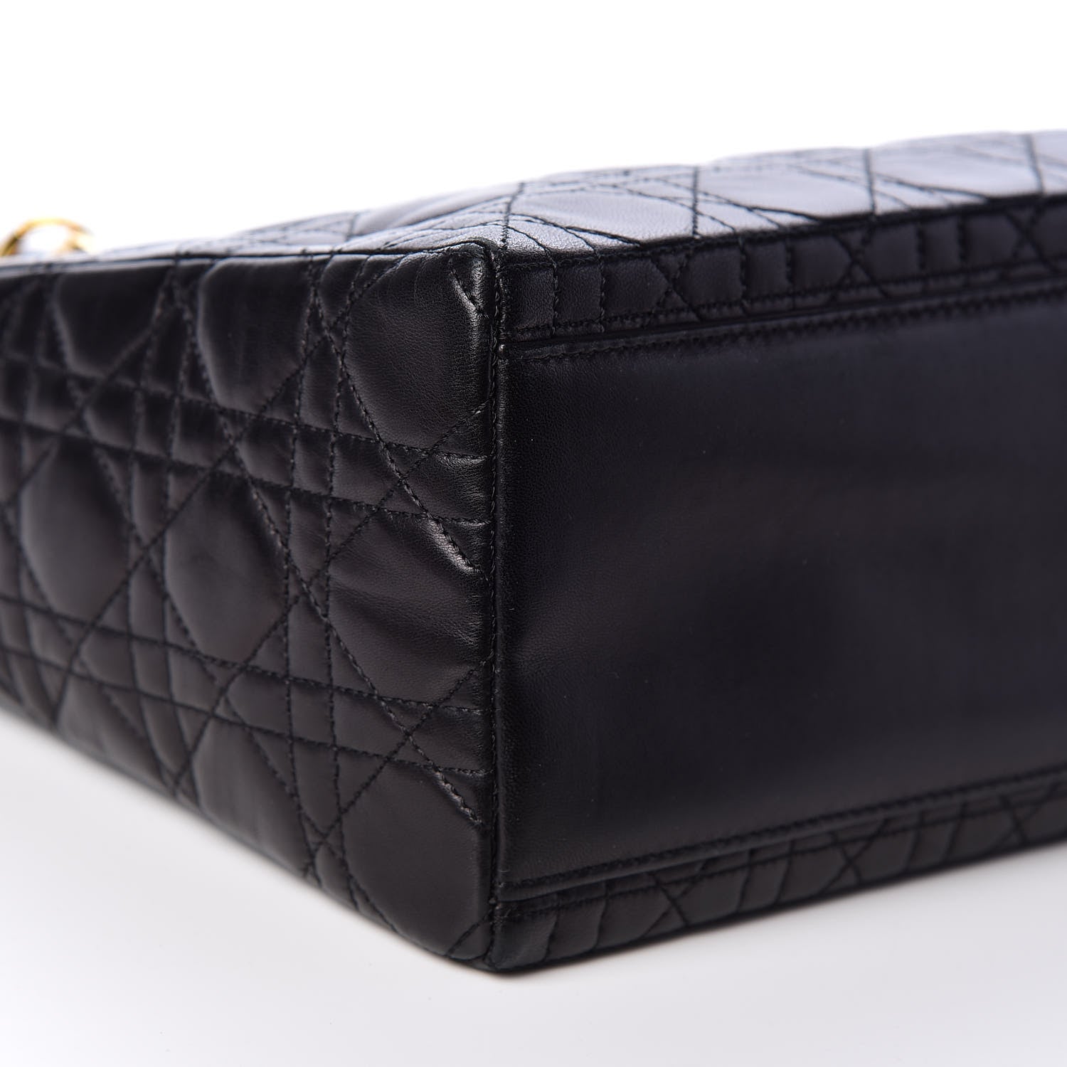 Christian Dior Lambskin Cannage Medium Lady Dior Black 8 of 9