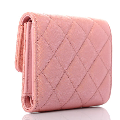 Chanel Iridescent Caviar Quilted Small Flap Wallet Rose Pink 3 of 8