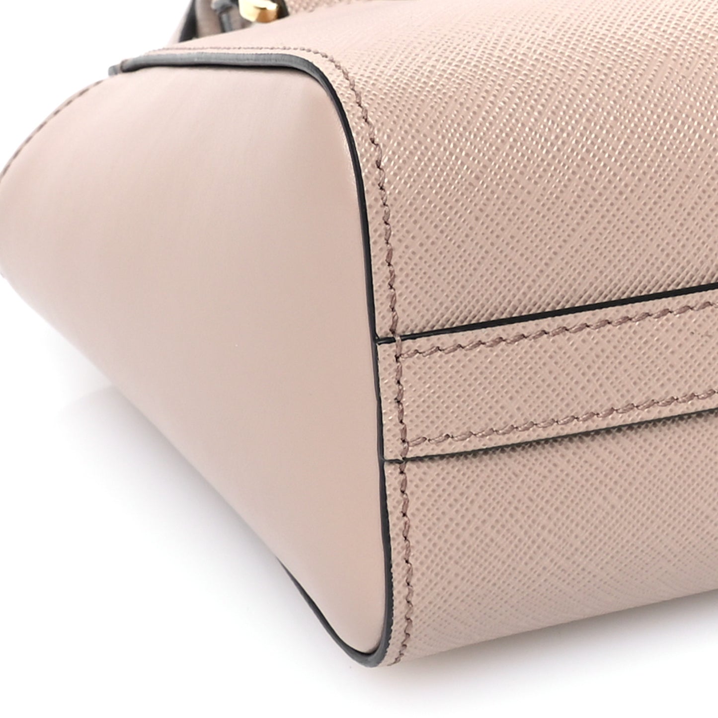 Saffiano Soft Calfskin Mini Zippered Tote Cipria