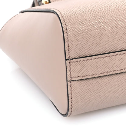 Prada Saffiano Soft Calfskin Mini Zippered Tote Cipria 9 of 10