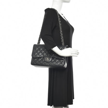 Chanel Caviar Quilted Jumbo Double Flap Black 2 of 12