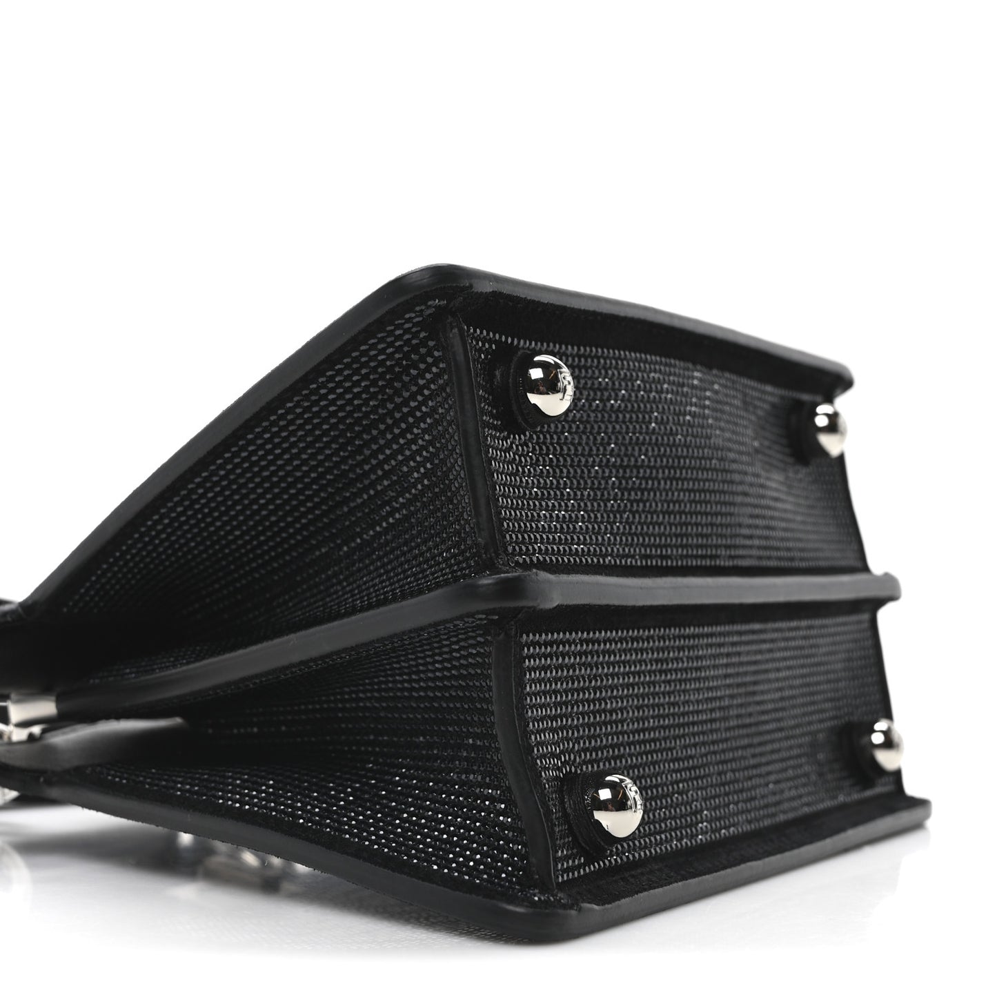 Crystal Shiny Nappa FF Petite Peekaboo I SEE U Satchel Black