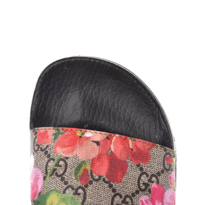 Gucci GG Supreme Monogram Blooms Slide Sandals 37 Beige Multicolor 9 of 10